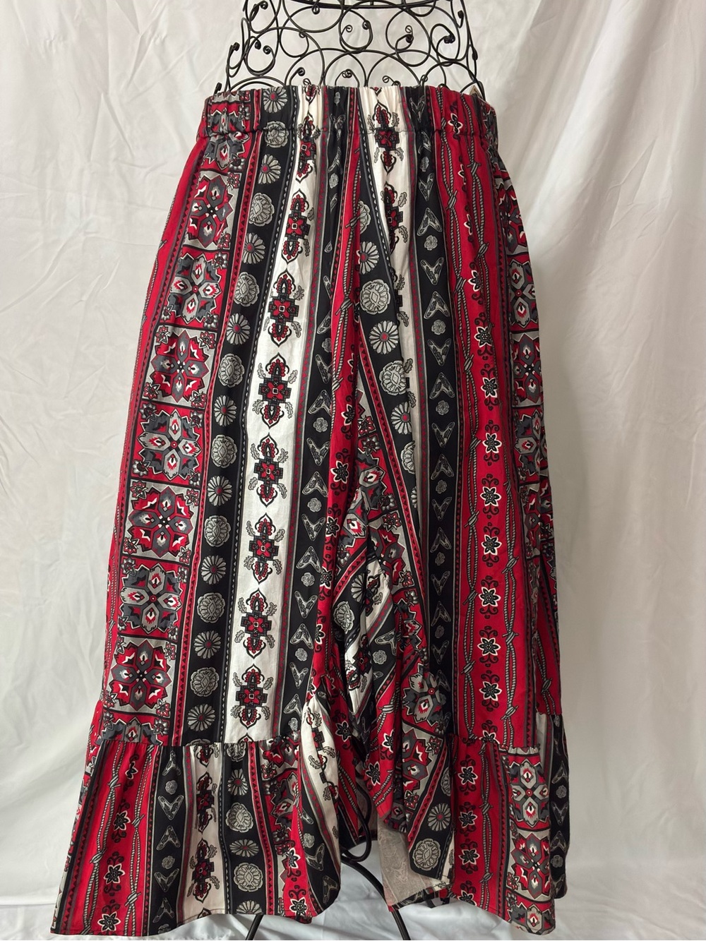 80s Western Boho Vintage Rocky Mountain Southwestern Tiered Peasant Skirt NWT